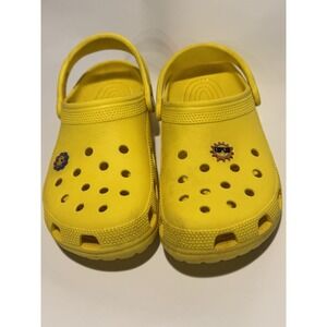 Crocs clog sandals slip-on yellow with jibbitz womens 11